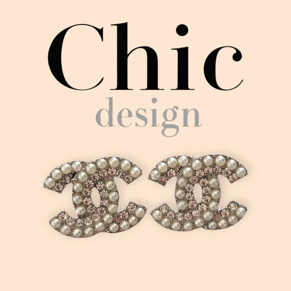 Silver Pearl and‎ Crystal Earrings
